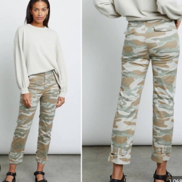 RAILS (Size 24) Adler Light Sage Camo Pants Exposed Button Fly NWT - Picture 1 of 10
